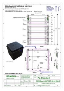 Przykładowy rysunek studni kablowej ROM-Box COMPACT 60 60 100 KULB