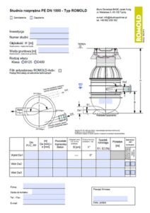 Ankieta dla studni rozprężnej ROMOLD DN 1000