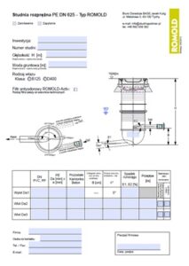Ankieta dla studni rozprężnej ROMOLD DN 625