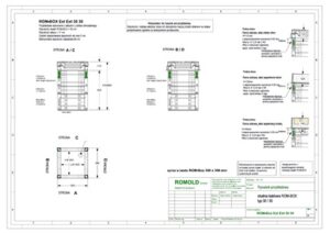 Przykładowy rysunek studni kablowej ROM-Box typ 30/30