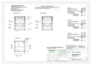 Przykładowy rysunek studni kablowej ROM-Box typ 40/40