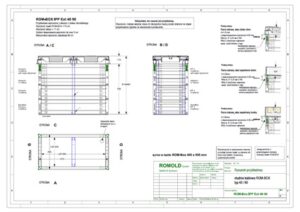 Przykładowy rysunek studni kablowej ROM-Box typ 40/90