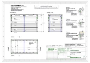 Przykładowy rysunek studni kablowej ROM-Box typ 57/115