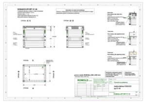 Przykładowy rysunek studni kablowej ROM-Box typ 57/40