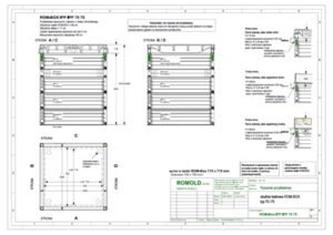 Przykładowy rysunek studni kablowej ROM-Box typ 75/75